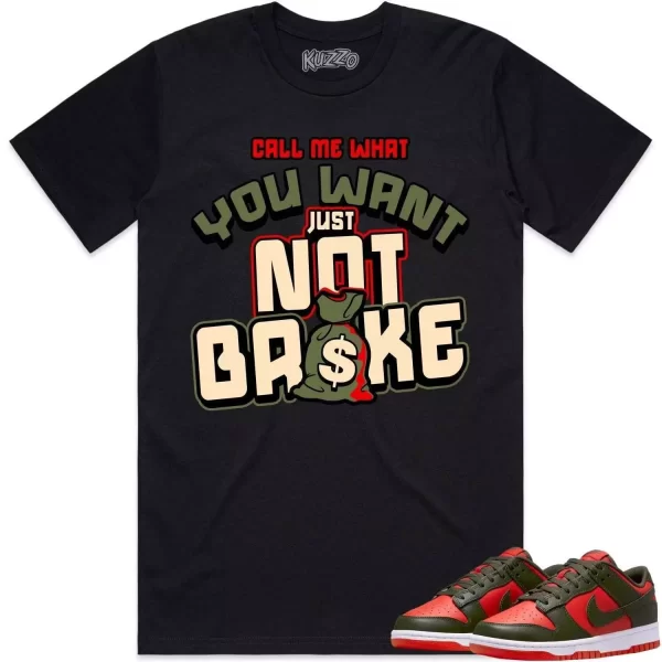 Mystic Red Dunks Shirt to Match - OLIVE NOT BROKE Jezsport.com