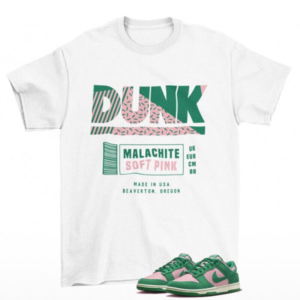 Sneaker Label Shirt to Match Dunk Low Medium Soft Pink Malachite Jezsport.com