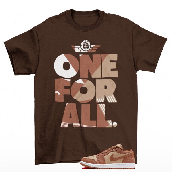 One For All Shirt to Match Jordan 1 Low Legend Medium Brown Jezsport.com