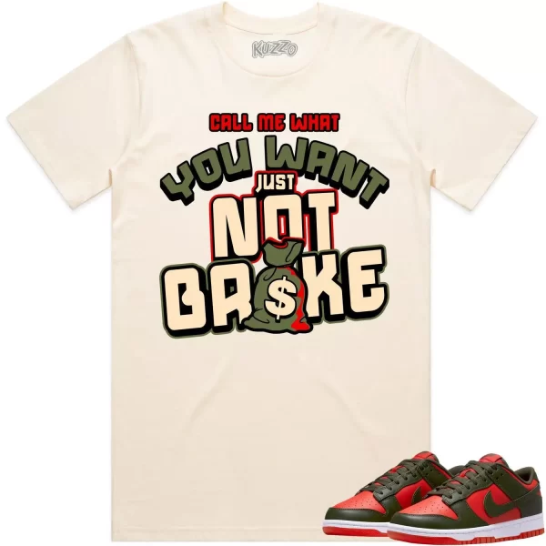 Mystic Red Dunks Shirt to Match - OLIVE NOT BROKE Jezsport.com