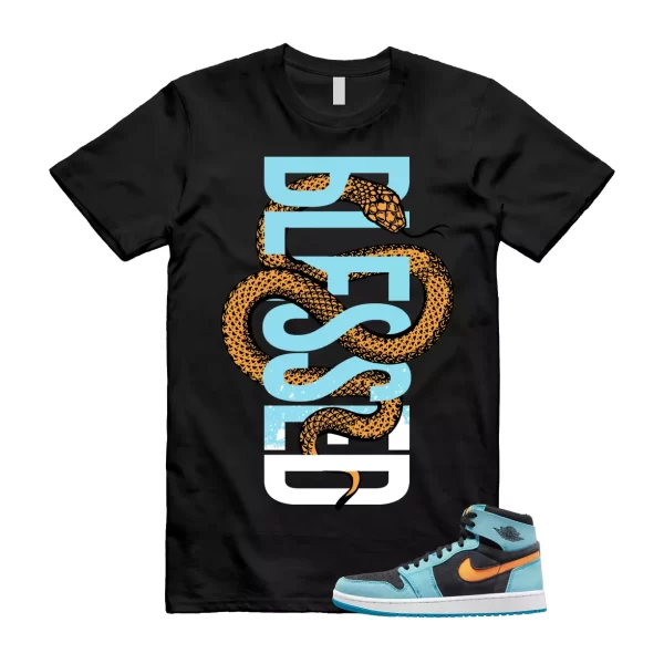 SNAKE Shirt to match Air Jordan 1 High Zoom Comfort 2 Black Teal Bright Citrus Jezsport.com