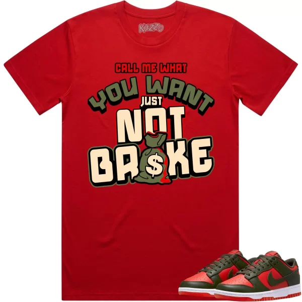 Mystic Red Dunks Shirt to Match - OLIVE NOT BROKE Jezsport.com