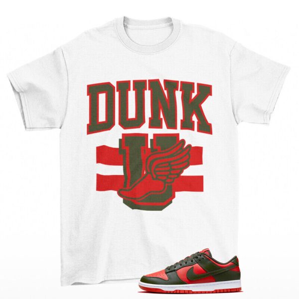 Dunk University Shirt to Match Dunk Low Mystic Red Cargo Khaki DV0833-600 Jezsport.com