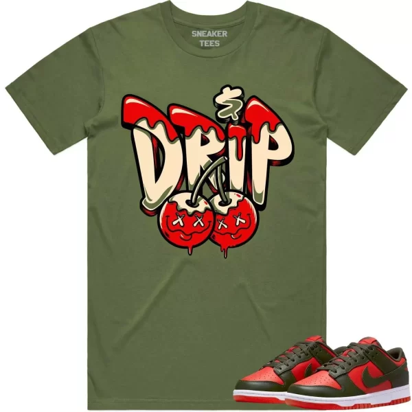 Mystic Red Dunks Shirt to Match - OLIVE MONEY DRIP Jezsport.com