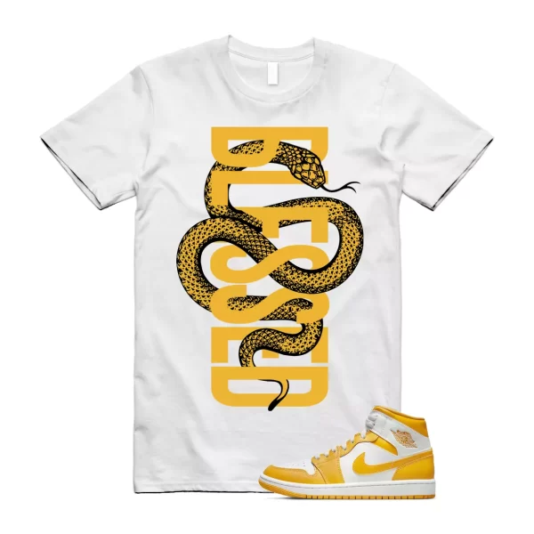 SNAKEBLS T Shirt to match Air Jordan 1 Mid WMNS University Gold White Summer Jezsport.com