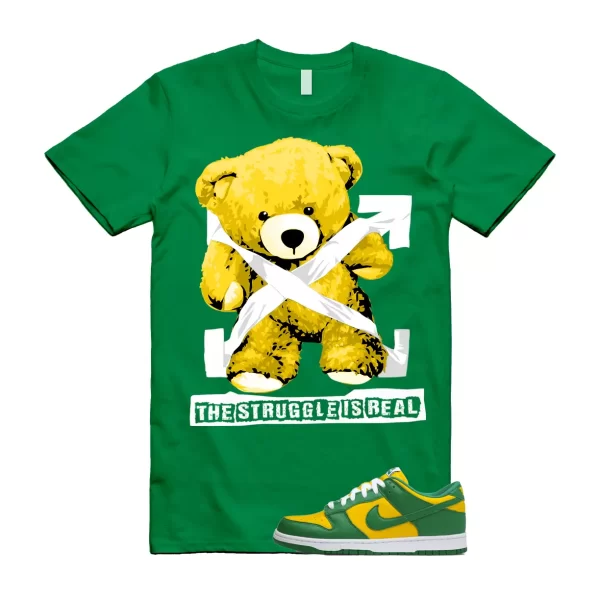 STRUG T Shirt to match N Dunk Low Brazil Varsity Maize Pine Green White SP OG Jezsport.com