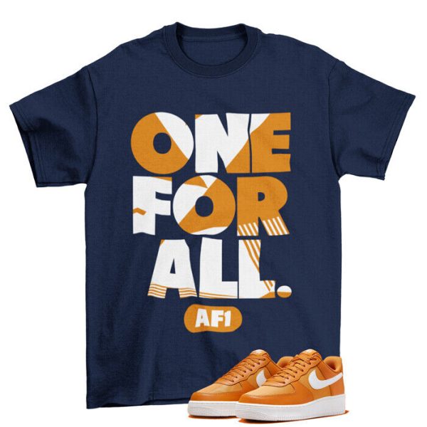 One For All Shirt Blue to Match Air Force 1 Low Nylon Orange Monarch Jezsport.com