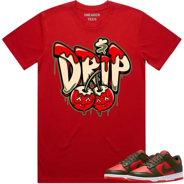 Mystic Red Dunks Shirt to Match - OLIVE MONEY DRIP Jezsport.com