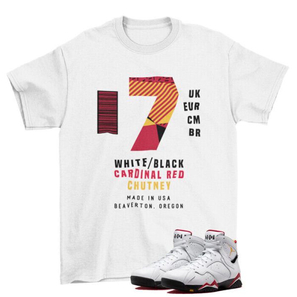 Box Label Cardinal Shirt to Match Jordan 7 Retro Cardinal CU9307-106 Jezsport.com