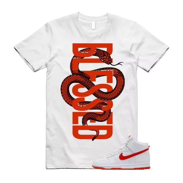 SNAKEBLS T Shirt to match N Dunk High Low Picante Red White Jezsport.com