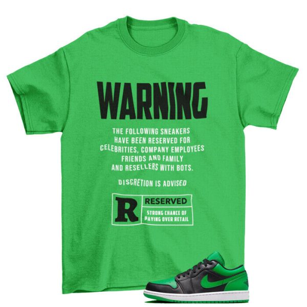 Reserved Lucky Green Shirt to Match Jordan 1 Low Lucky Green 553558-065 Jezsport.com