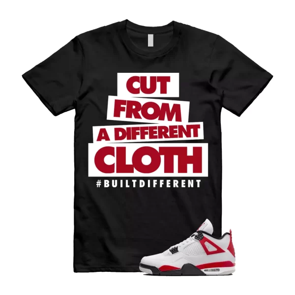 4 Cement Red Fire White Neutral Grey Black Classic Retro T Shirt Match CLOTH Jezsport.com