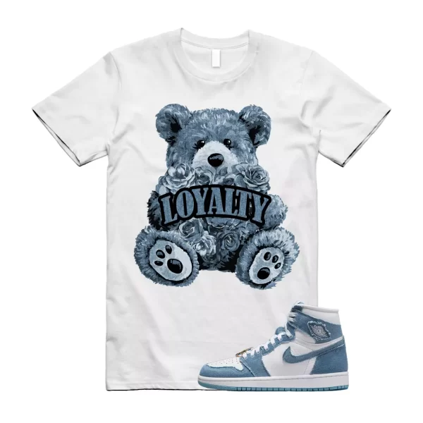 LYLTY T Shirt to match Jordan 1 High OG Denim Worn Blue Metallic Gold Chile Red Jezsport.com