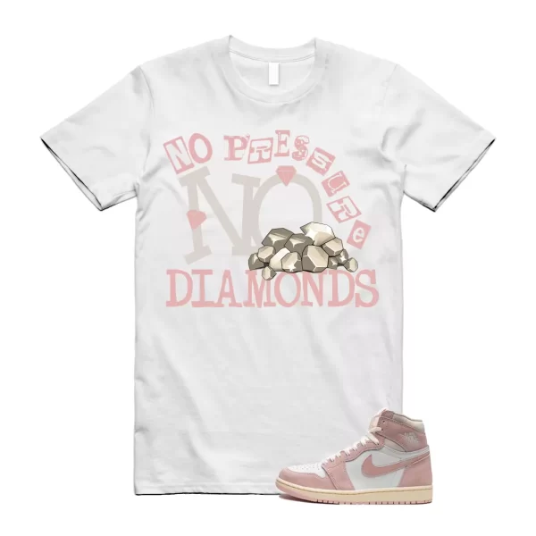 DIAMOND T Shirt to match Air Jordan 1 High OG WMNS Washed Pink Atmosphere Muslin Jezsport.com