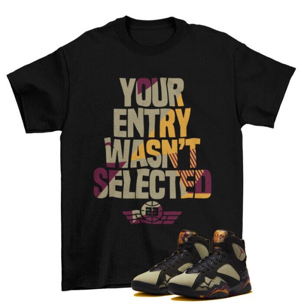 Sneaker Raffle Shirt to Match Jordan 7 Retro Black Olive DN9782-001 Jezsport.com