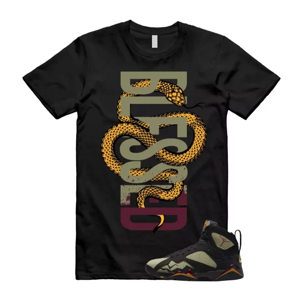 SNAKE Shirt to match Air Jordan 7 Olive Black Cherrywood Red Chutney OG Bordeaux Jezsport.com