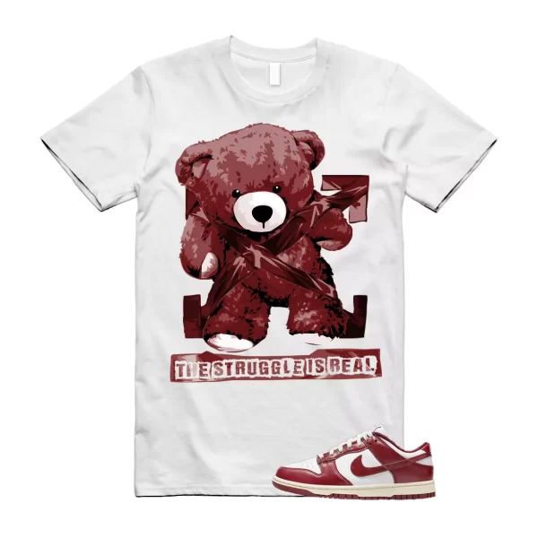 STRUG T Shirt to match N Dunk Low PRM Team Red WMNS Coconut Milk White Jezsport.com