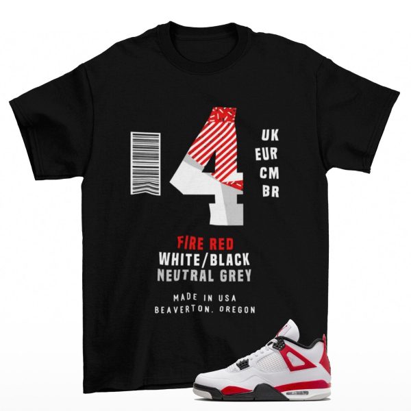 Box Label Red Cement Shirt to Match Jordan 4 Retro Red Cement DH6927-161 Jezsport.com