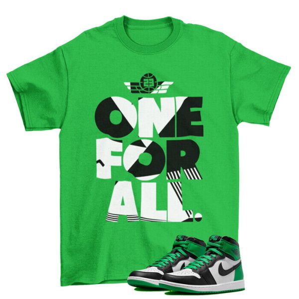 One For All Shirt to Match Jordan 1 Retro High Lucky Green Jezsport.com