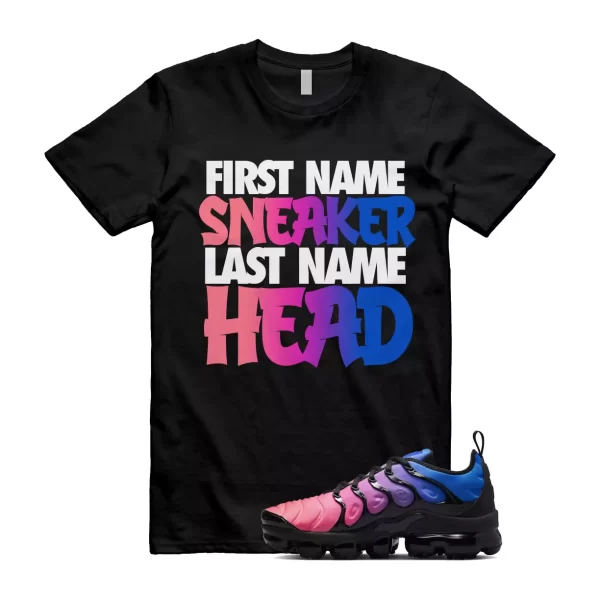 SNEAKERHEAD T Shirt to match Air VaporMax Plus Racer Blue Black Hyper Pink Pulse Jezsport.com