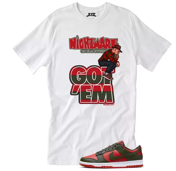 We Will Fit Shirt to match the Dunk Mystic Red freddy krueger dunks Jezsport.com