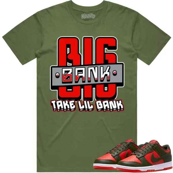 Mystic Red Dunks Shirt to Match - RED BIG BANK Jezsport.com