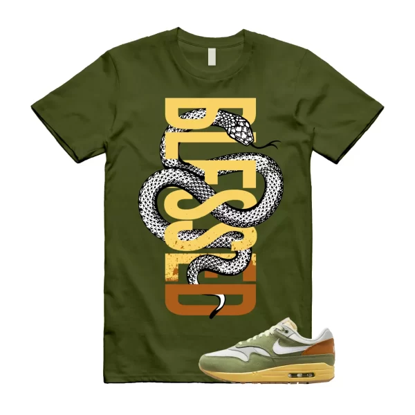 SNAKEBLS T Shirt to match N Air Max 1 Design By Japan White Green Orange Sting Jezsport.com