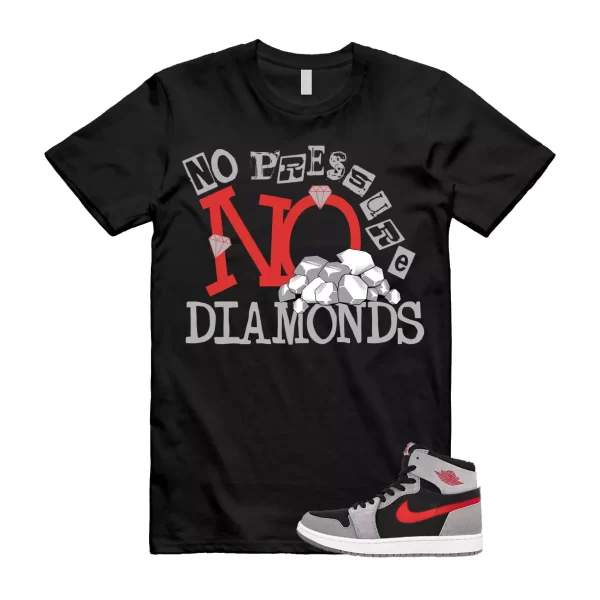 DIAMOND T Shirt to match Air Jordan 1 High Zoom Comfort 2 Fire Red Cement Grey Jezsport.com