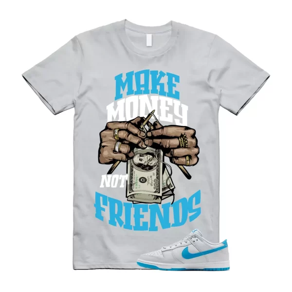 MM T Shirt to match N Dunk Low Retro Pure Platinum Blue Grey Lightning White Jezsport.com