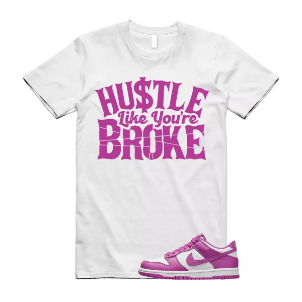 BROKE T Shirt to match N Dunk Low GS Active Fuchsia White Kids Jezsport.com