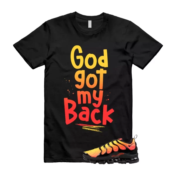 VaporMax Crimson Total Orange Plus Black T Shirt Match GOD Jezsport.com