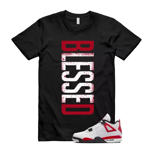 4 Cement Red Fire White Neutral Grey Black Classic Retro T Shirt Match VERTBLS Jezsport.com