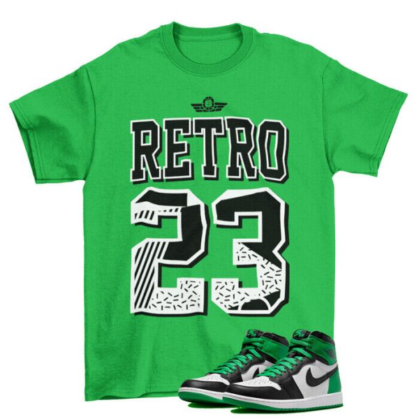 Retro 23 Shirt to Match Jordan 1 Retro High OG Lucky Green Jezsport.com