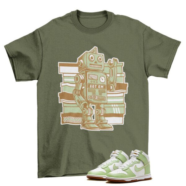 Sneaker Bot Shirt to Match Dunk High SE Honeydew DQ7680-300 Jezsport.com