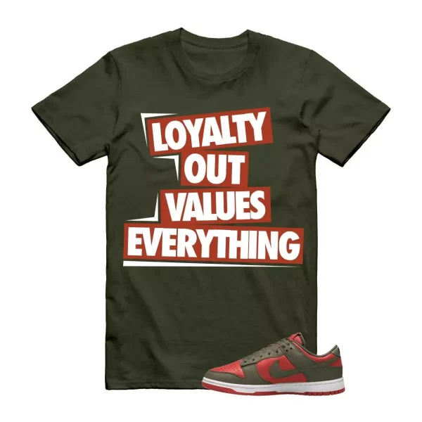 Dunk Mystic Red Cargo Khaki White Low T Shirt Match LOVE Jezsport.com