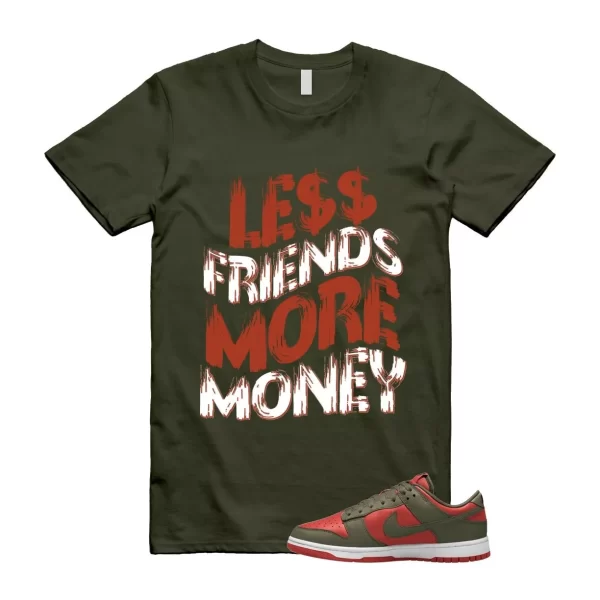 Dunk Mystic Red Cargo Khaki White Low T Shirt Match LF Jezsport.com