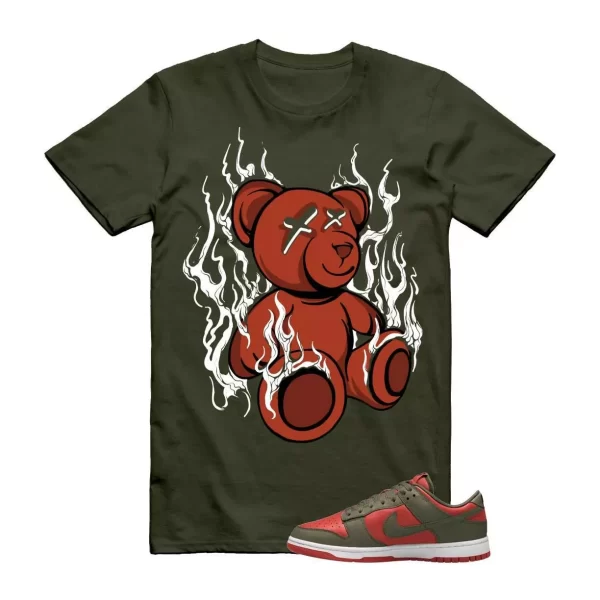 Dunk Mystic Red Cargo Khaki White Low T Shirt Match LIT Jezsport.com