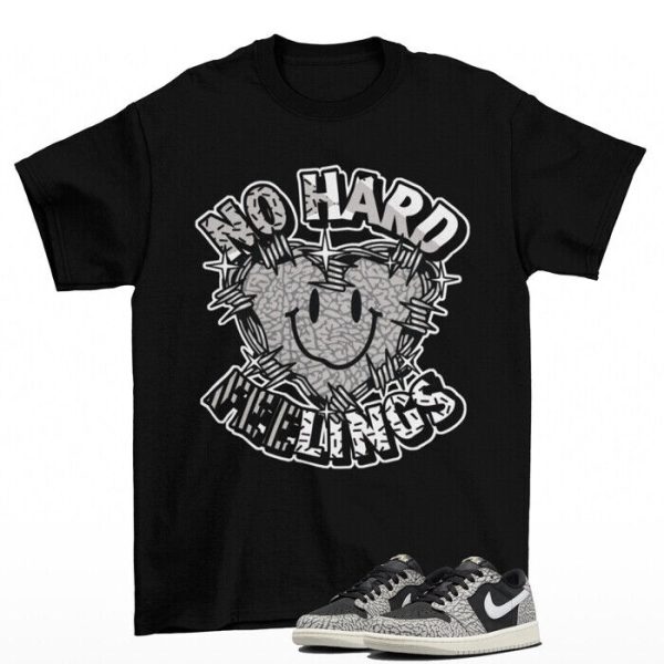 Feelings Shirt Black to Match Jordan 1 Low Black Cement CZ0790-001 Jezsport.com