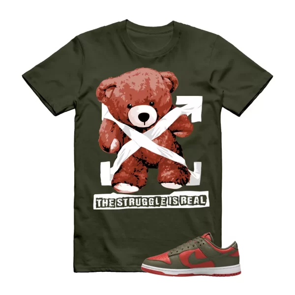 Dunk Mystic Red Cargo Khaki White Low T Shirt Match STRUG Jezsport.com