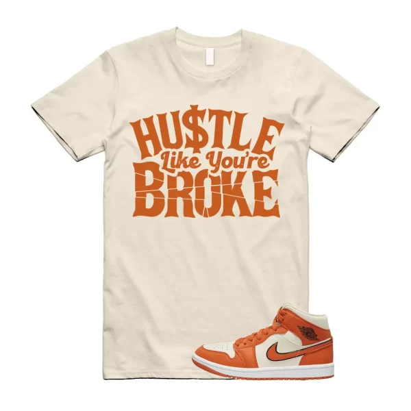 BROKE T Shirt to match Air Jordan 1 Mid SE WMNS Coconut Milk Sport Spice Sail Jezsport.com