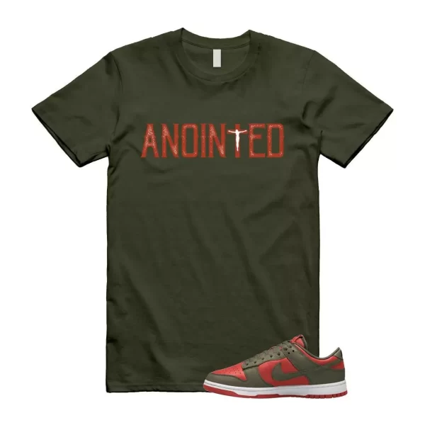 Dunk Mystic Red Cargo Khaki White Low T Shirt Match ANOINTED Jezsport.com