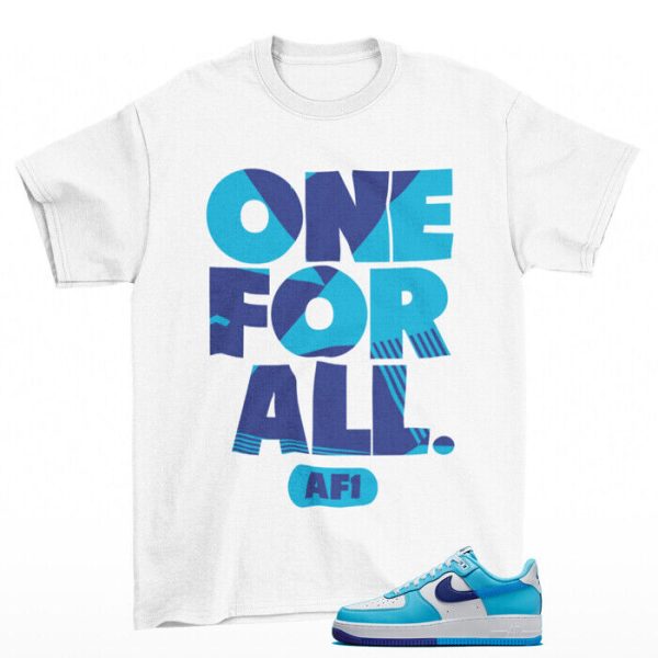 One For All Shirt to Match Air Force 1 Low Split Light Photo Blue DZ2522-100 Jezsport.com