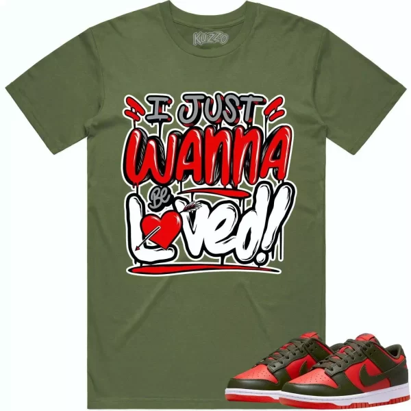 Mystic Red Dunks Shirt to Match - RED LOVED Jezsport.com