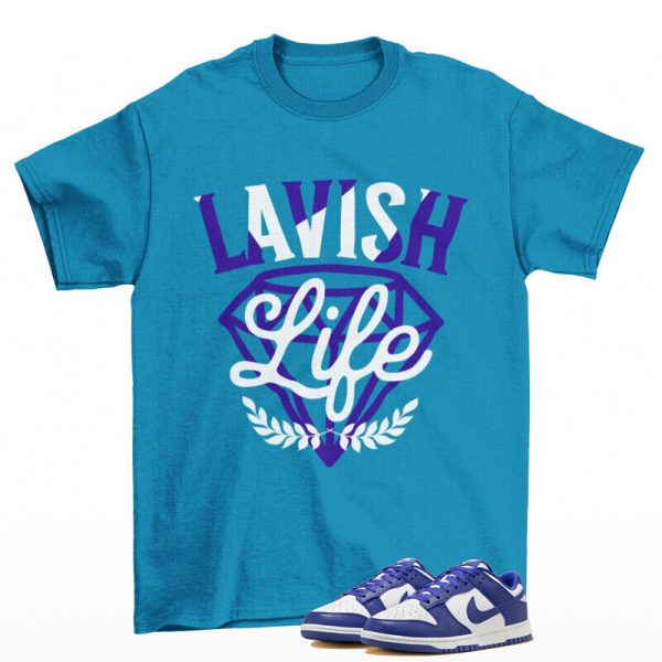 Lavish Sneaker Shirt Teal to Match Dunk Low Concord DV0833-103 Jezsport.com