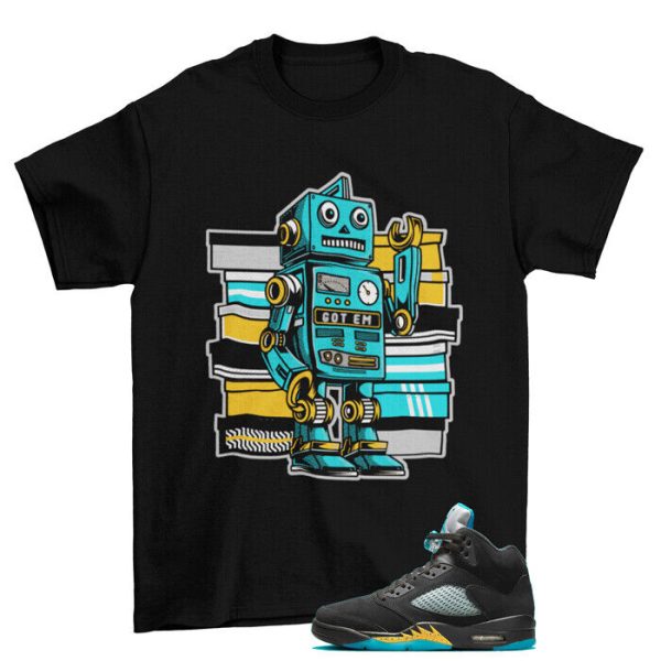 Sneaker Bot Aqua Shirt to Match Jordan 5 Retro Aqua DD0587-047