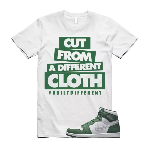 CLOTH T Shirt to match Jordan 1 Retro High OG Gorge Green Metallic Silver White Jezsport.com