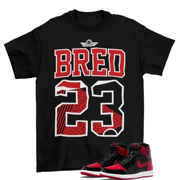 Retro 23 Bred Shirt to Match Air Jordan 1 Retro High OG Patent Bred Jezsport.com