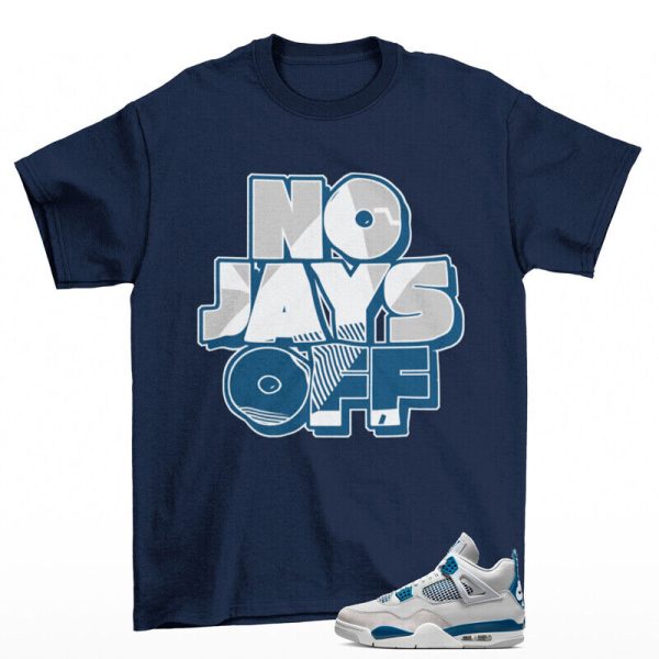 Jay All Day Sneaker Shirt Navy to Match Jordan 4 Industrial Blue Jezsport.com