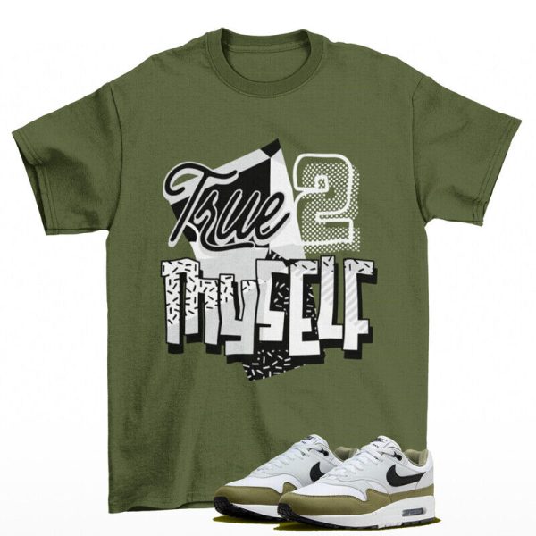 Stay True Shirt to Match Air Max 1 Medium Olive FD9082-102 Jezsport.com