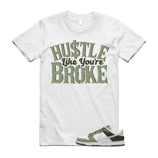 Dunk Oil Green Cargo Khaki Low Light Bone White T Shirt Match BROKE Jezsport.com